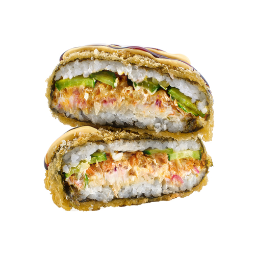 Печений лосось суші-бургер